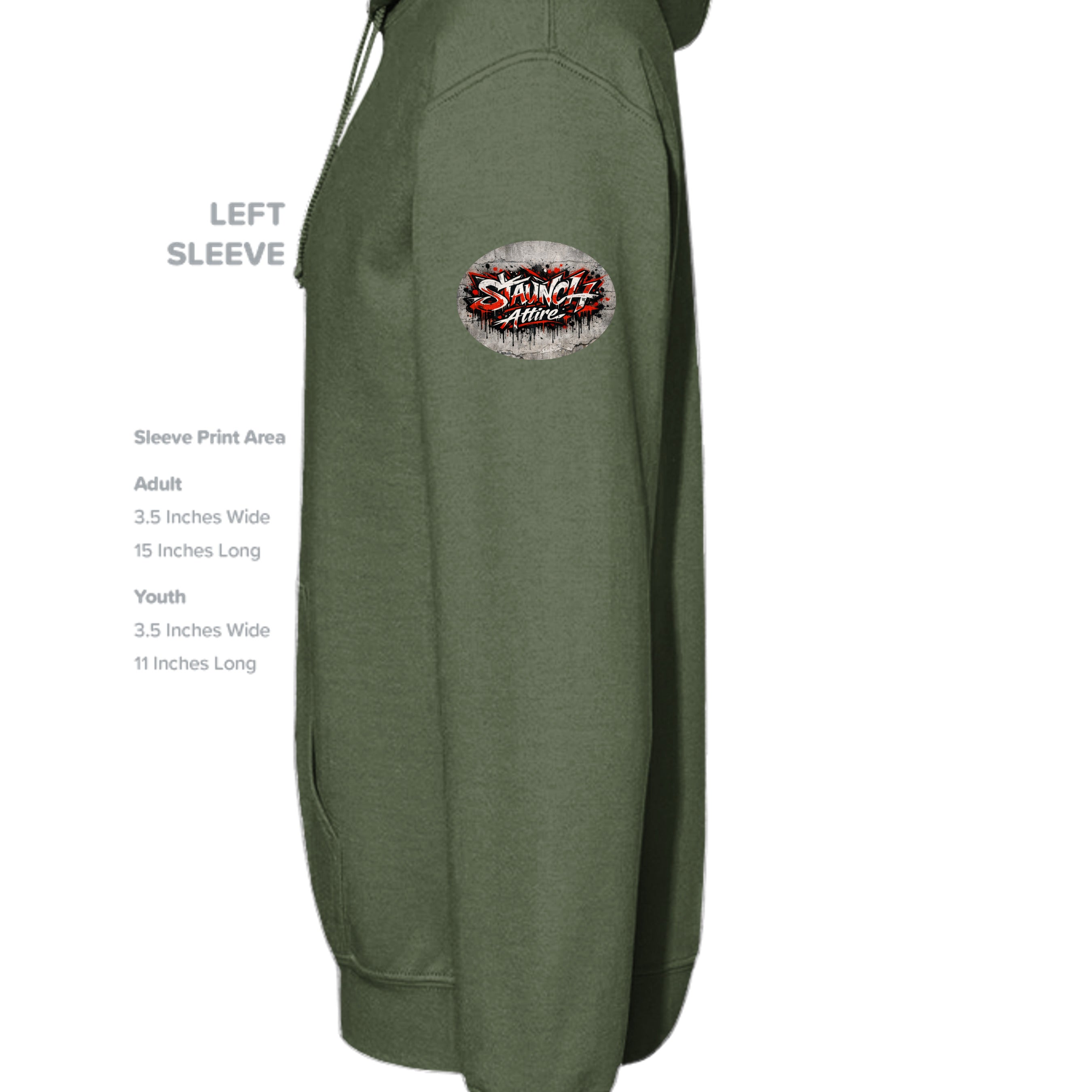 MILITARY GREEN - G185 - SLEEVE_LEFT