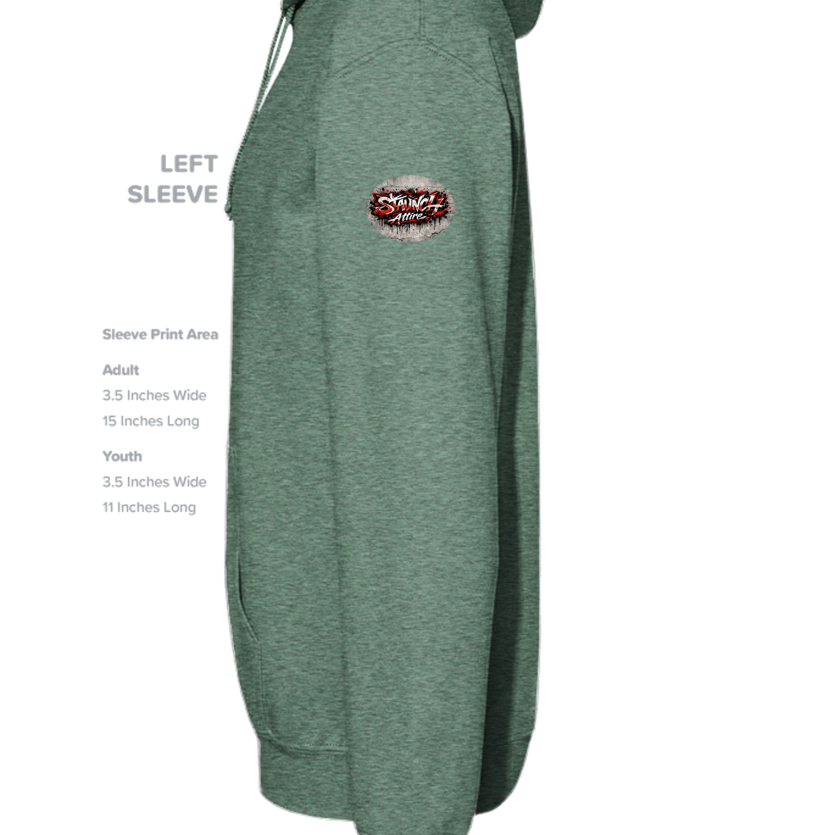 Heather Sport Dark Green - G185 - SLEEVE_LEFT