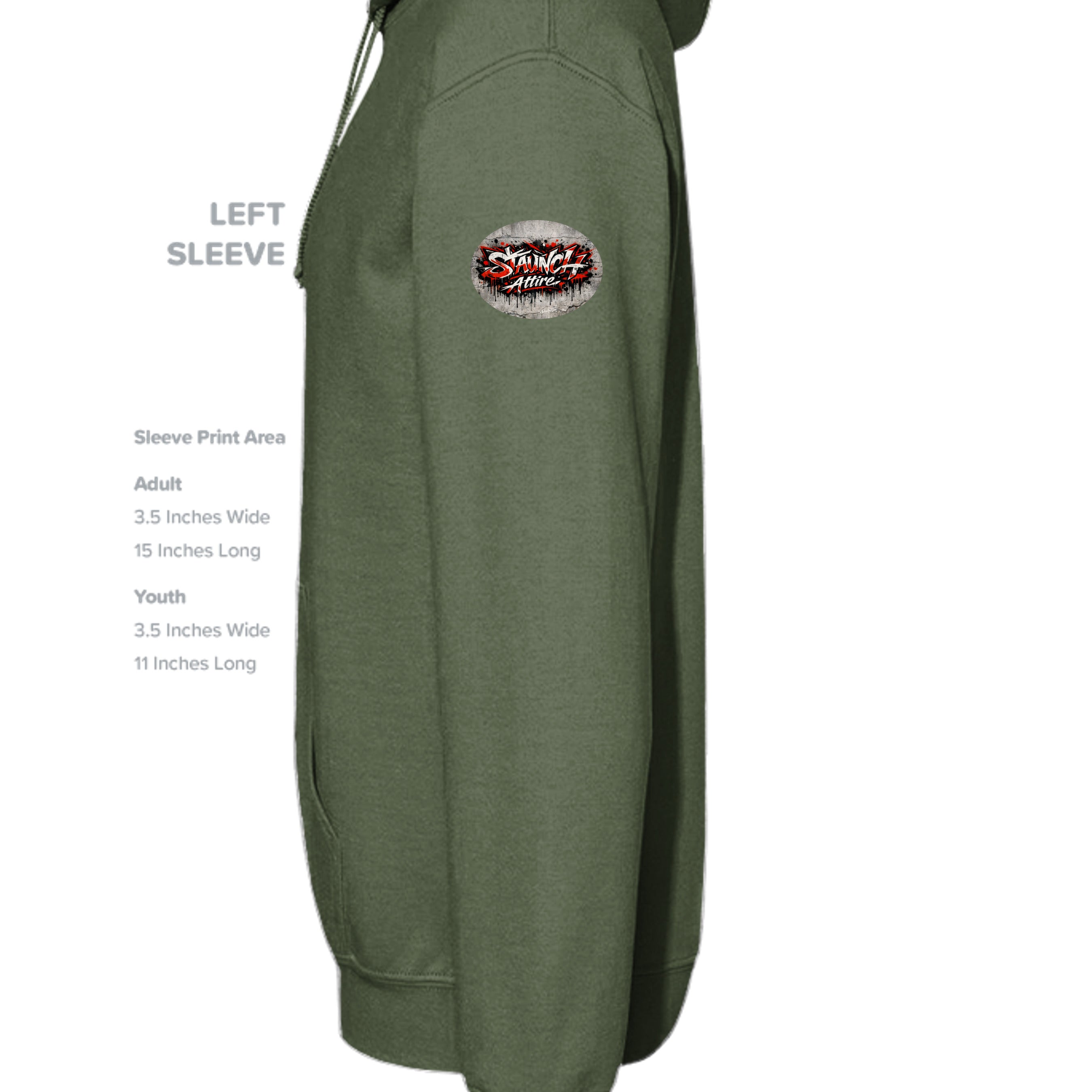 MILITARY GREEN - G185 - SLEEVE_LEFT